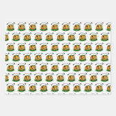 Feuille De Papier Cadeau Le fantôme d'Halloween, chauve-souris, fantôme et (Devant 3)