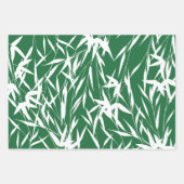 Feuille De Papier Cadeau Le feuillage vert moderne (Devant 3)