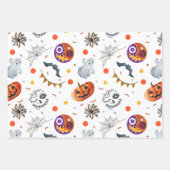 FEUILLE DE PAPIER CADEAU LE HALLOWEEN DE NUIT HANTÉ (Devant)