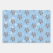 Feuille De Papier Cadeau Le loup d'hiver (Devant)