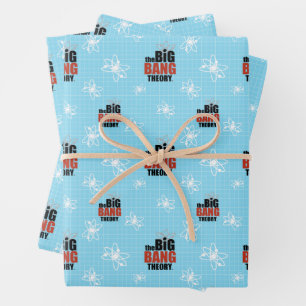Feuille De Papier Cadeau Le Motif bleu de la théorie du Big Bang