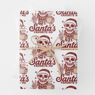 Feuille De Papier Cadeau Le Noël sarcastique squelette préféré du Père Noël