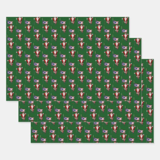 Feuille De Papier Cadeau Le Père Noël doux visite l'Ohio (Lot)