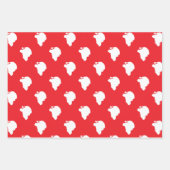 Feuille De Papier Cadeau Le Père Noël en rouge (Devant)