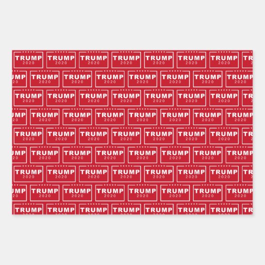 Feuille De Papier Cadeau Le président Donald Trump Red Christmas (Devant 2)