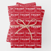 Feuille De Papier Cadeau Le président Donald Trump Red Christmas (En situation)