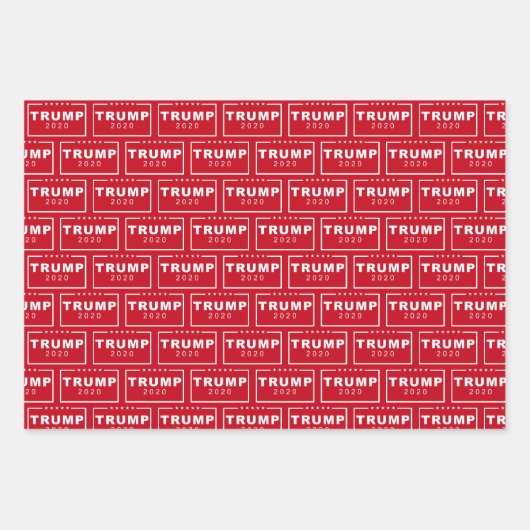 Feuille De Papier Cadeau Le président Donald Trump Red Christmas (Devant)
