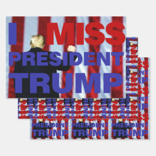 Feuille De Papier Cadeau Le président Trump me manque