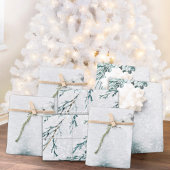 Feuille De Papier Cadeau Le Renard Blanc De L'Arctique Dans Une Tempête De