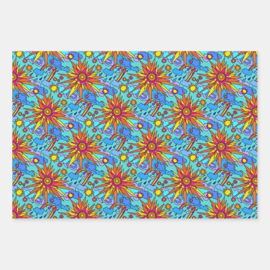 Feuille De Papier Cadeau Le soleil du jour (Devant)