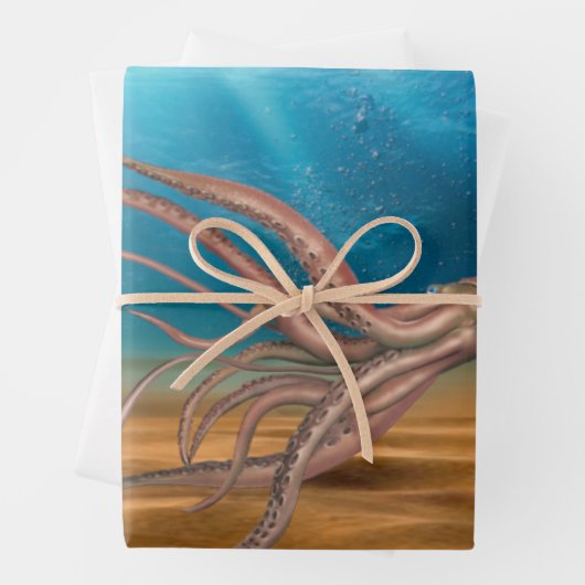 FEUILLE DE PAPIER CADEAU LE SQUIDE GÉANT (En situation)