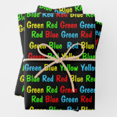 Feuille De Papier Cadeau Le test Stroupe (Sombre) (En situation)