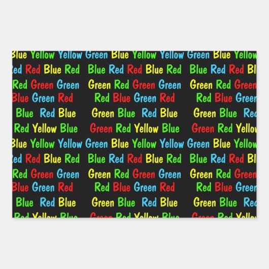 Feuille De Papier Cadeau Le test Stroupe (Sombre) (Devant)