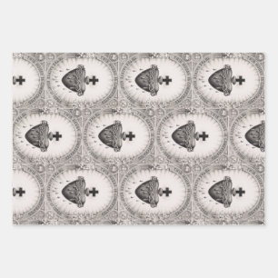 Feuille De Papier Cadeau Le Très Saint Cœur de Jésus Symbole du Divin