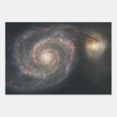 Feuille De Papier Cadeau Le Whirlpool Galaxy M51 & Companion dans l'espace (Devant 2)