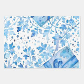 Feuille De Papier Cadeau L'élégance bleue de la Marine (Devant 2)