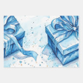 Feuille De Papier Cadeau L'élégance bleue de la Marine (Devant)