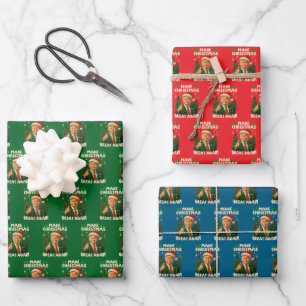 Feuille De Papier Cadeau L'enveloppement cadeau Donald Trump, Rendre Noël m