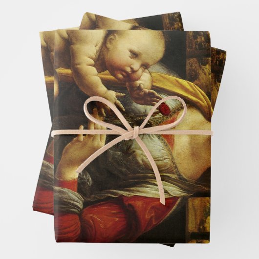 Feuille De Papier Cadeau Leonardo da Vinci's Madonna of the Carnation (En situation)
