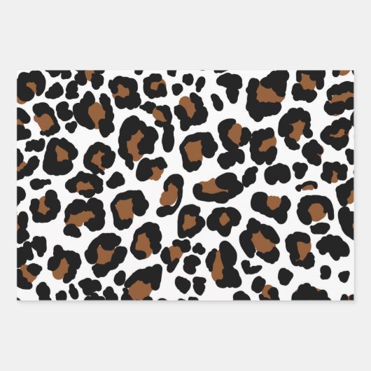 Feuille De Papier Cadeau Leopard Big Cat Fur Motif Imprimer (Devant)