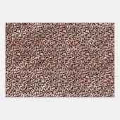 Feuille De Papier Cadeau Léopard blanc rose (Devant 3)