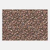 Feuille De Papier Cadeau Léopard Brown rose (Devant)