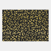 Feuille De Papier Cadeau Leopard d'or, Parties scintillant d'or, Motif de l (Devant)