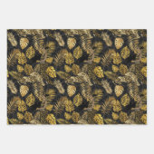 Feuille De Papier Cadeau Léopard doré et noir (Devant 2)