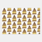 Feuille De Papier Cadeau Leopard Golden Christmas Tree Motif (Devant 2)