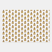 Feuille De Papier Cadeau Leopard Golden Christmas Tree Motif (Devant)