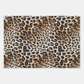 Feuille De Papier Cadeau Léopard noir Brown crémeux (Devant 2)