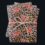Feuille De Papier Cadeau Léopard Poster de animal Floral<br><div class="desc">Fleurs roses chaudes et taches de léopard noir sur un arrière - plan taupe,  ces feuilles de papier d'emballage sont parfaites pour les fêtes d'anniversaire,  les douches nuptiales,  les baby showers,  les wedding showers ou toute occasion. CORRESPONDRE des articles dans notre magasin.</div>