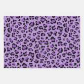 Feuille De Papier Cadeau Leopard Print, Léopard Spots, Purple Leopard (Devant 3)