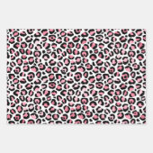 Feuille De Papier Cadeau Leopard rose et or (Devant)