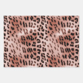 Feuille De Papier Cadeau Léopard rose rose (Devant)