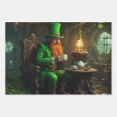 Feuille De Papier Cadeau Leprechaun (Devant 3)