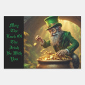 Feuille De Papier Cadeau Leprechaun (Devant)