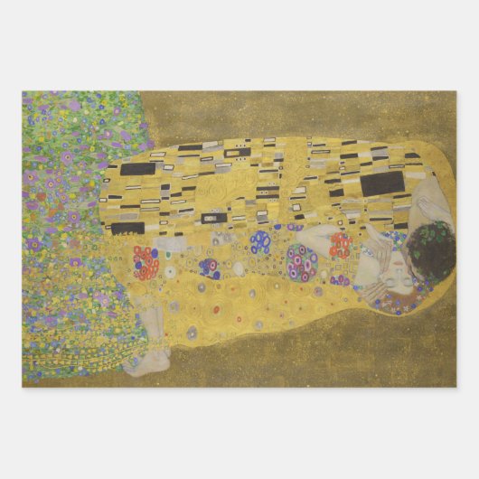 Feuille De Papier Cadeau Les amoureux embrasser Embrace par Gustav Klimt (Devant)