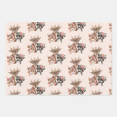 Feuille De Papier Cadeau Les animaux de forêt mignons (Devant)