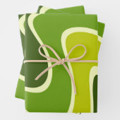 Feuille De Papier Cadeau les années 70 conception de lave Abstraite rétro (En situation)