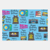 Feuille De Papier Cadeau Les années 80 personnalisées (Devant 3)