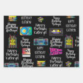 Feuille De Papier Cadeau Les années 80 personnalisées (Devant)