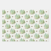 Feuille De Papier Cadeau Les arbres verts Champignons (Devant)