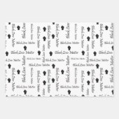 Feuille De Papier Cadeau Les Black Lives Matt BLM Manifestation afro-améric (Devant 3)