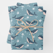 Feuille De Papier Cadeau Les Brebis bleues (En situation)
