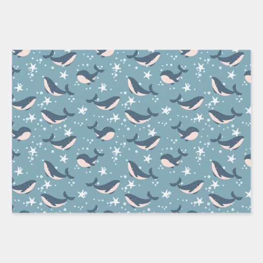 Feuille De Papier Cadeau Les Brebis bleues (Devant)
