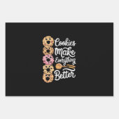 Feuille De Papier Cadeau Les cookies rendent tout mieux drôle Noël (Devant)