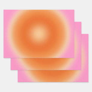 Feuille De Papier Cadeau Les Couleurs 11 Dégradé Rose Et Orange