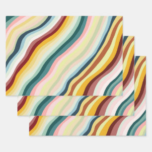 Feuille De Papier Cadeau Les courbes colorées de la modernité des courbes