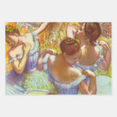 Feuille De Papier Cadeau Les Danseuses bleues d'Edgar Degas (Devant)